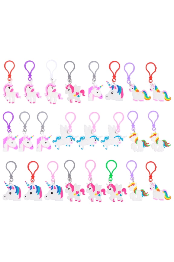24-Pack Keychain Set Decorative Key for Bags and Accessories