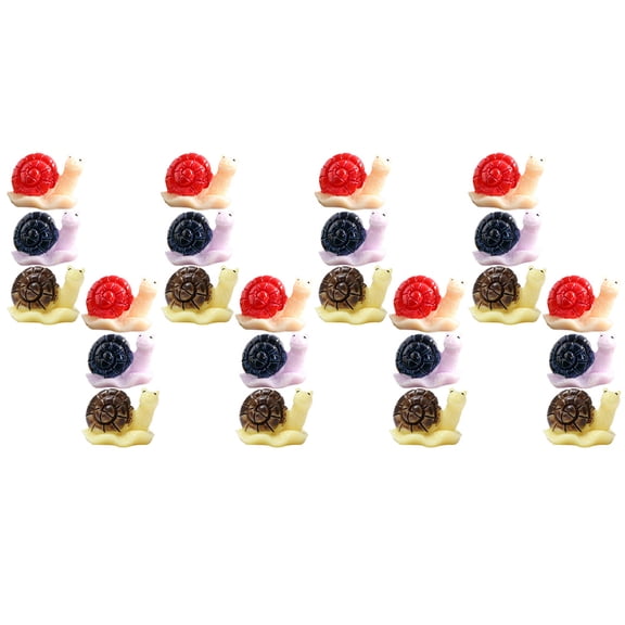 NICEXMAS Nicexmas Resin Snail Figurines, Assorted Colors, for Indoor and Outdoor Decor