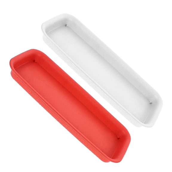 NICEXMAS 2-Pack Rectangular Resin Planter Drip Trays Flower Pot Saucers for Indoor and Outdoor Garden Use