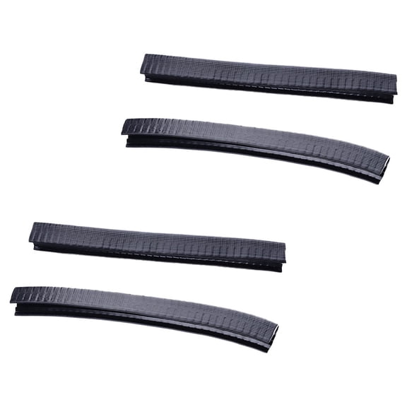 NICEXMAS 2Pairs Black Skateboard Protective Strips with U Groove Design for Deck Edge Coverage