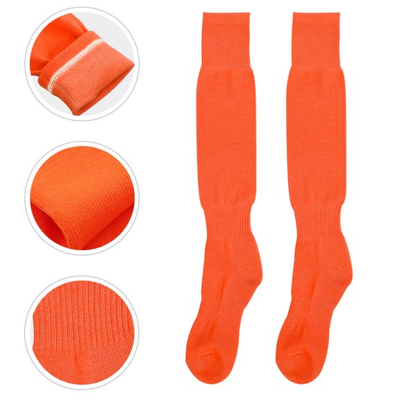 NICEXMAS 2Pairs Elastic Sports Socks Watermelon Red Polyester Knee High for Soccer Baseball Use