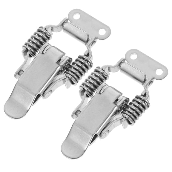 NICEXMAS 2-Pack Stainless Steel Compression Spring Toggle Latches for Toolbox, Suitcase, and Secure Locking Applications