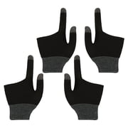 NICEXMAS 2Pairs Black Gaming Gloves with Graphene Fingertip Technology for Mobile Gaming