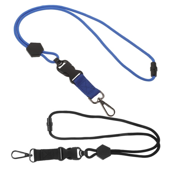 NICEXMAS 2-Pack Adjustable Neck Lanyards for ID Badges with Detachable Metal Hooks, Stylish and