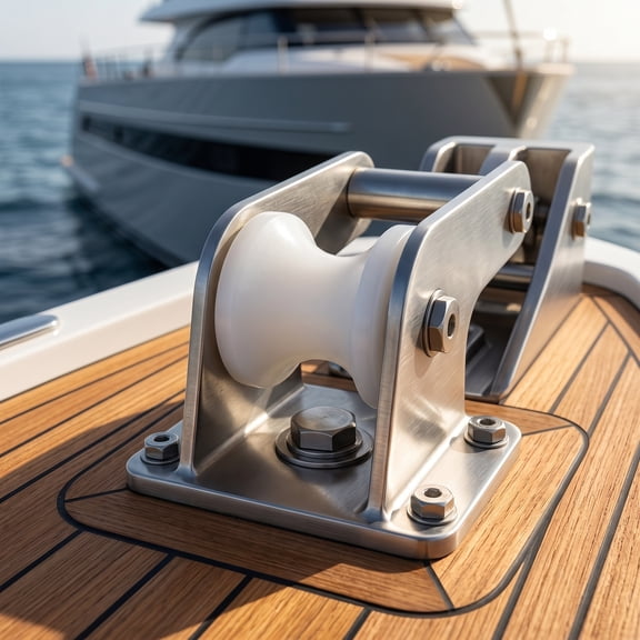 NICEXMAS 2Pcs Boat Anchor Roller Bracket White Replacement Durable Marine Hardware for Yacht Parts