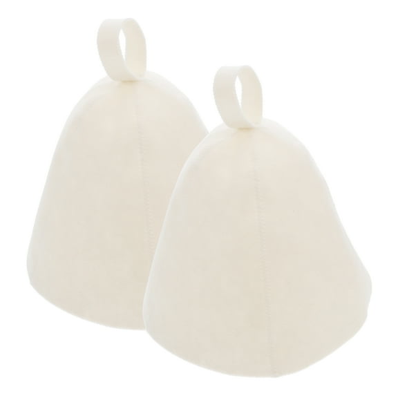 NICEXMAS 2Pcs Breathable Sauna Hat Stylish Sauna Hat White for Men and Women Bathing