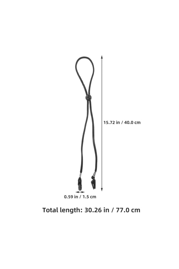 2Pcs Universal Black Hat Clip with Adjustable Cord for Windproof Hat Support