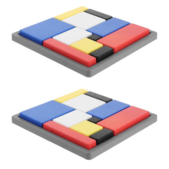 NICEXMAS 2Pcs Challenging Logic Puzzle Game for Home Use with Dual Color Shape Pieces