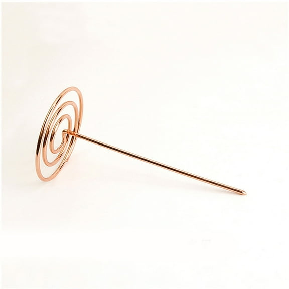 NICEXMAS Restaurant Receipt Holder Menu Fork Metal Rose Golden 2Pcs