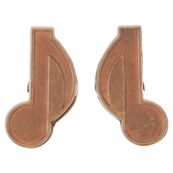 NICEXMAS 2Pcs Metal Paper Binder Clips Coffee Color for Office Invoice Memo Sorting and Receipt Holding