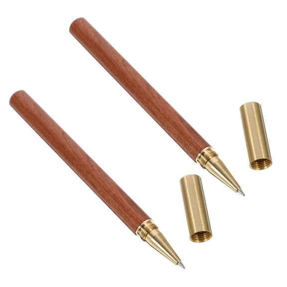 NICEXMAS 2Pcs Fancy Pen Wooden for Office Workers 5.8x0.5x0.5in