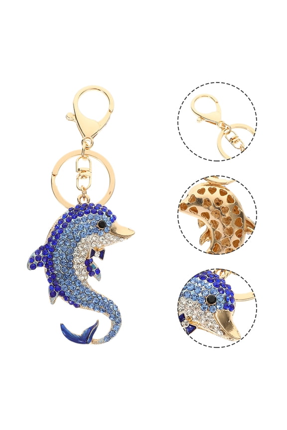2-Pack Dolphin Keychains Ocean Animal Alloy Charms for Keys, Backpacks, and Bag Accessories