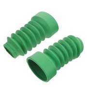 NICEXMAS 2-Pack Motorcycle Front Fork Dust Boots Green Shock Absorber Covers Universal Fit