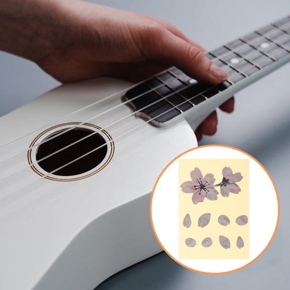NICEXMAS Pink PVC Guitar Fretboard Sticker Creative Pattern for Decor 2Pcs