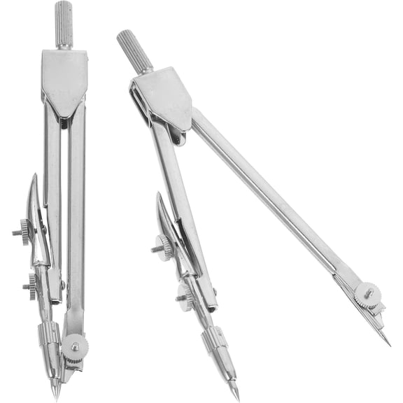NICEXMAS 2-Pack Multifunction Metal Compass Scribing Gauge Tool, Lightweight and Portable, Plated for Precision Drawing