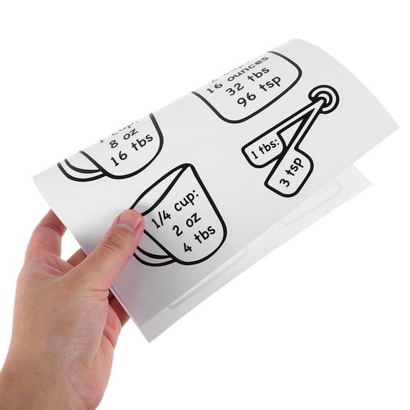NICEXMAS 2Pcs Kitchen Conversion Chart Magnet Black for Cooking Baking Precise Measurement Guide