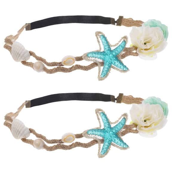 NICEXMAS 2Pcs Mermaid Girls Headbands Gorgeous Hair Accessories for Photoshoots