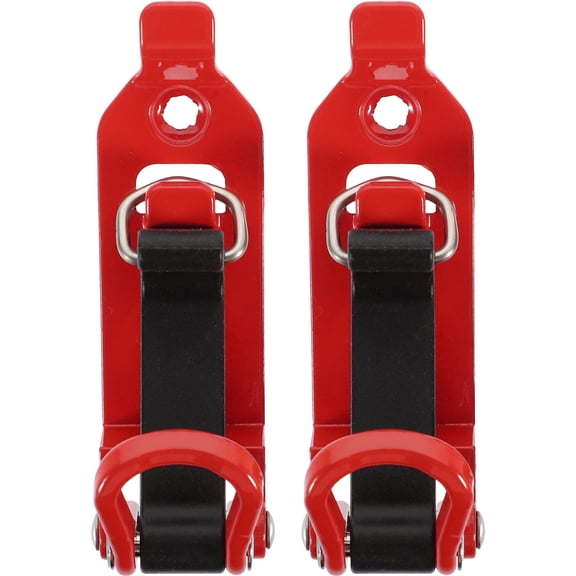 NICEXMAS 2Pcs Metal Roof Clamps for Wall Mounting in Red 11.8X1.5X1.2In