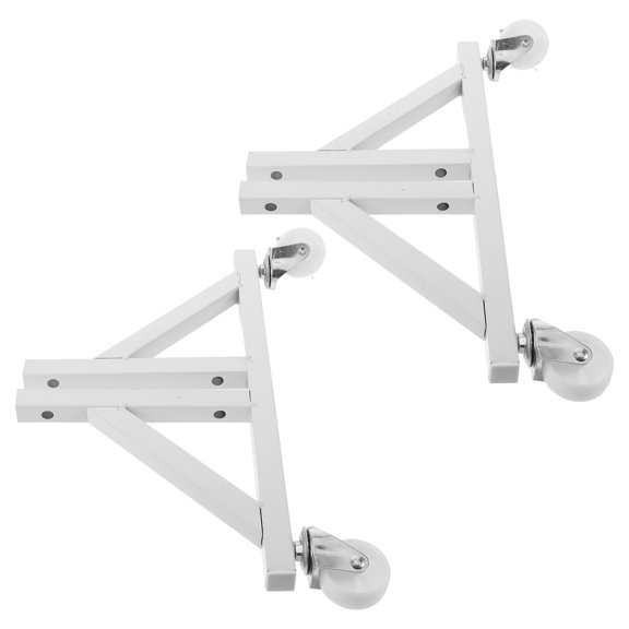 NICEXMAS 2Pcs Mobile Display Stand with White Pegboard Base for Workshop and Garage