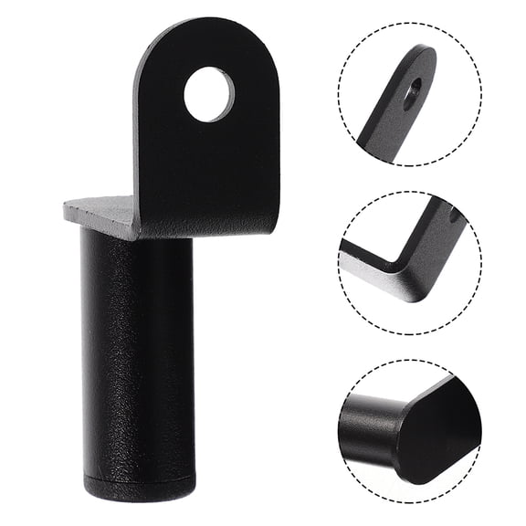 NICEXMAS 2Pcs Motorcycle Rearview Mirror Mount in Black Stainless Steel for Motor Handbar 3.65X1.97X0.86in