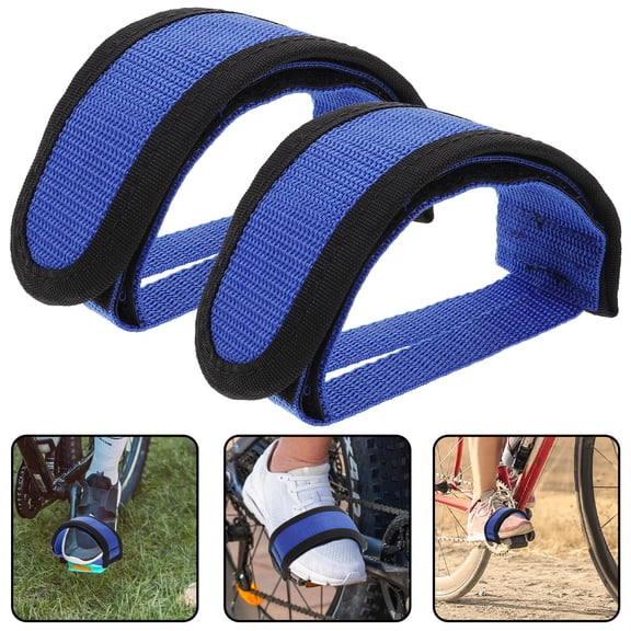 NICEXMAS 2Pcs Mountain Bike Pedal Straps Purple for Cycling and Riding