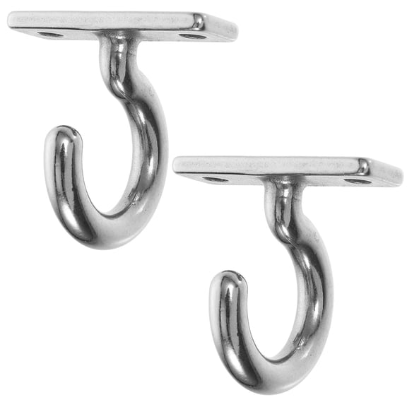 NICEXMAS 2-Pack Heavy Duty Stainless Steel Ceiling Hooks with Screws for Hanging Plants, Lights, Clothes and More