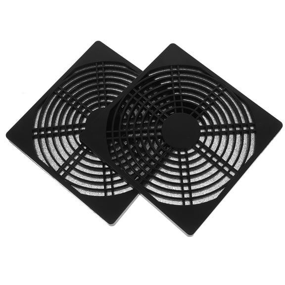 NICEXMAS 2-Pack Universal Black PC Fan Dust Filters with PVC Mesh for Improved Computer Cooling Performance