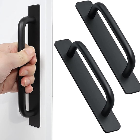 NICEXMAS Black Aluminium Alloy Cabinet Handles Pulls for Sliding Screen Doors, 2 Pieces, and Easy to Install
