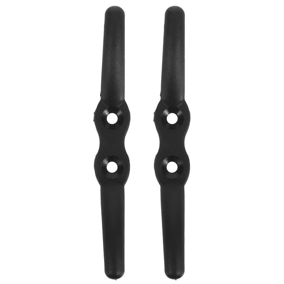 NICEXMAS 2Pcs Heavy Duty Black Nylon Rope Cleat Hooks for Sailboat and Flagpole Easy