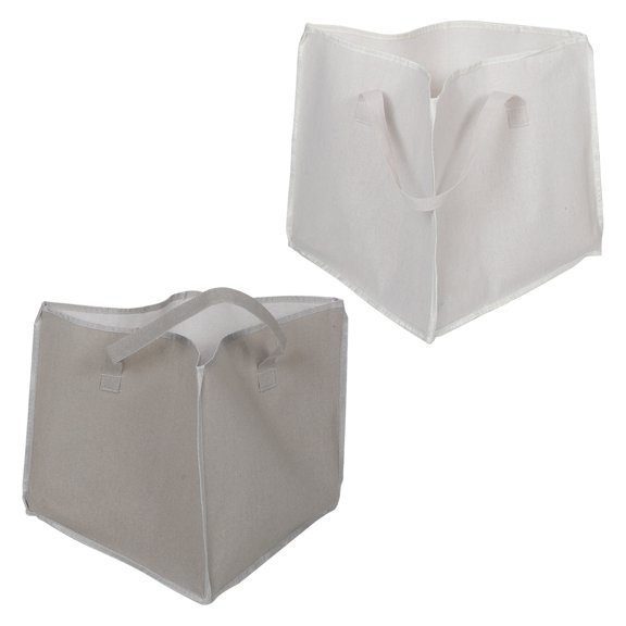 NICEXMAS 2-Pack Triangle Clothes Hanger Storage Bags Beige Space-Saving Closet Organizer for Dorm Laundry Room