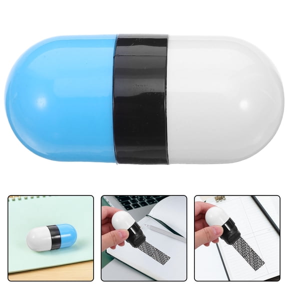 NICEXMAS Security Ink Roller Stamp Blue Portable and Multifunctional 2Pcs