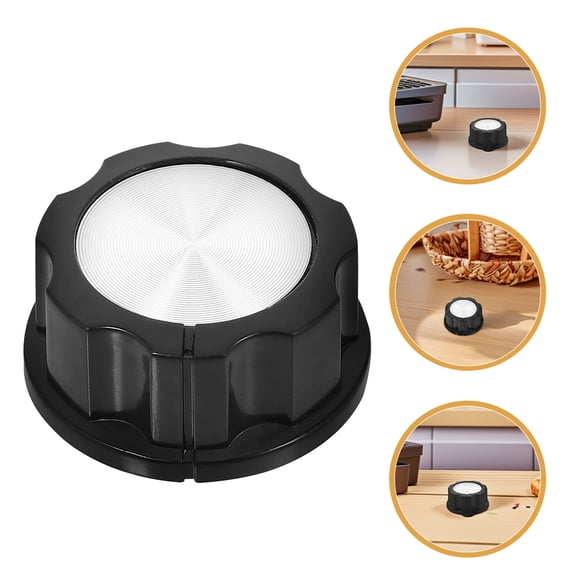 NICEXMAS 2-Pack Black Plastic Oven Control Knobs Replacement for Kitchen Appliances and Cooking Equipment