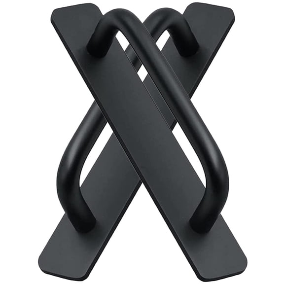 NICEXMAS 2Pcs Black Aluminium Adhesive Sliding Screen Door Handles No Punching Stick on Pulls