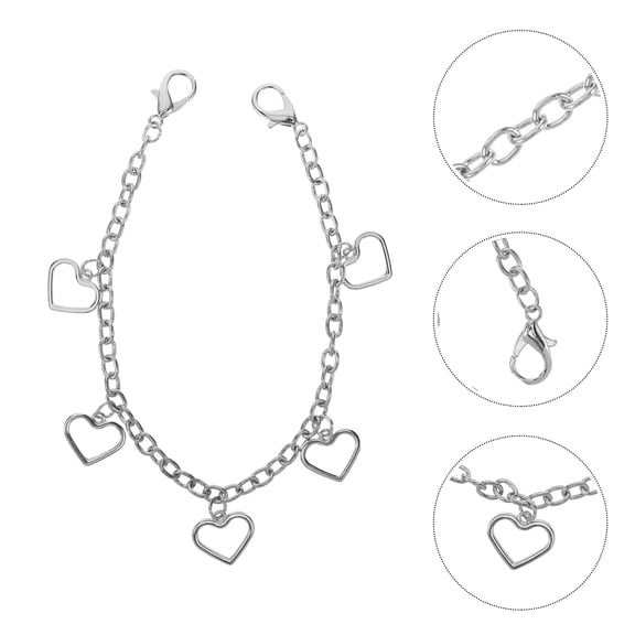 NICEXMAS 2Pcs Shoe Key Chain Silver Zinc Alloy Fashion Accessory for Daily Use