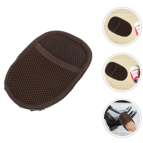 NICEXMAS 2Pcs Shoe Polishing Glove Boot Scrubber 6 88X4 72X0 59in Plush Faux Lamb Wool For Professional Use