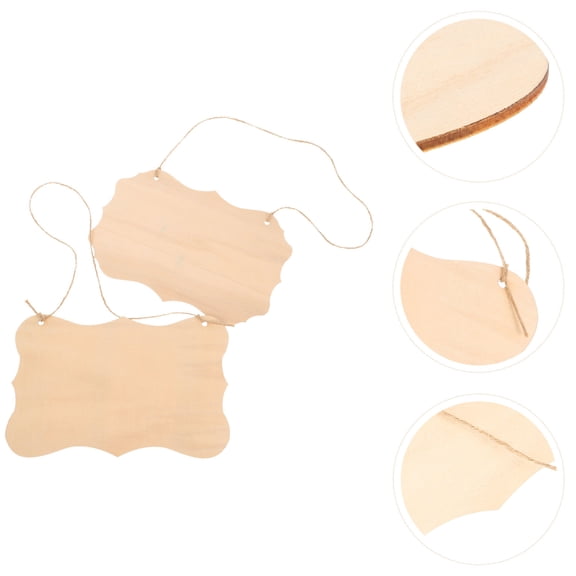 NICEXMAS 2Pcs Signboard Wood for Cafe Shop Decorations