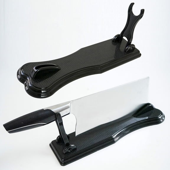 NICEXMAS 2Pcs Vertical Knives Stands Black Plastic Single Cutter Storage Racks for Kitchen