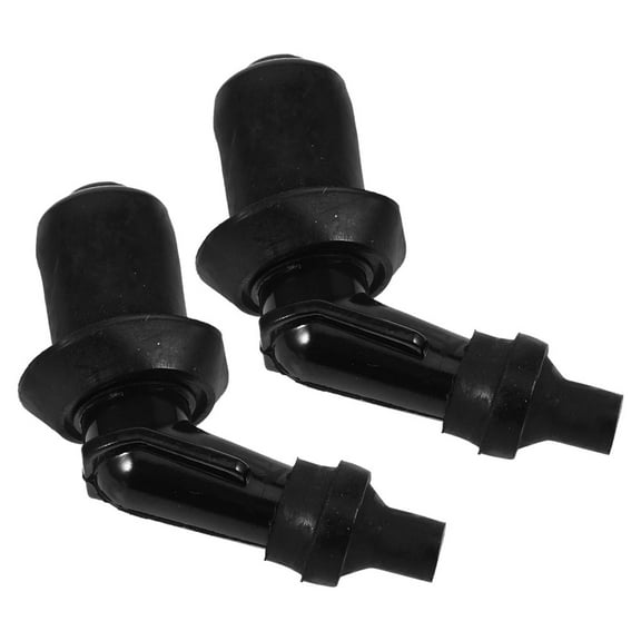 NICEXMAS 2Pcs Spark Plug Cap Black Plastic for Motorcycles and Scooters Engine Component