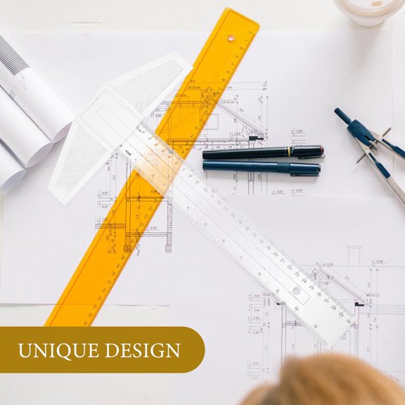 NICEXMAS 2Pcs T Measuring Tool with Durable Construction for Precise DIY Drawing and Layout