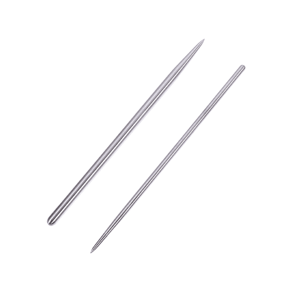 NICEXMAS 2Pcs Transparent Handle Stainless Steel Needles for Clay Sculpting and Pottery Carving