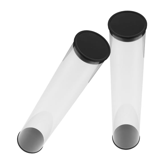 NICEXMAS 2Pcs Transparent Plastic Golf Ball Display Tube with Lid Easy Identification and Protection