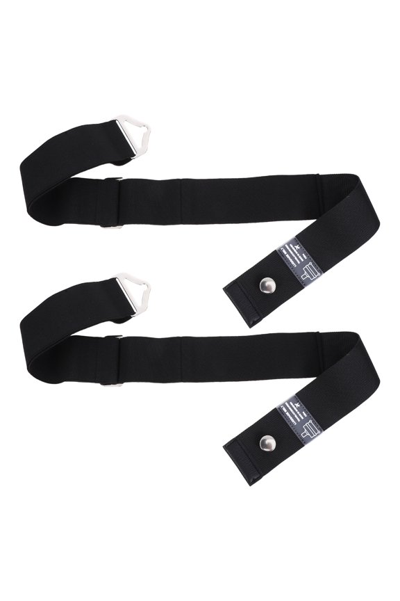 2-Pack Travel Luggage Straps with Metal Buckles and Heavy-Duty Elastic Fastening Bands