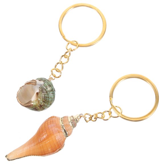 NICEXMAS Nicexmas Natural Seashell Keychain Assorted Color Stylish Bag Pendant for Decor 2Pcs