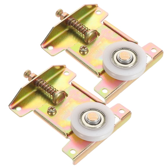 NICEXMAS 2-Pack Heavy Duty Sliding Closet Door Rollers with Metal Wheels for Smooth Wardrobe Hardware Replacement