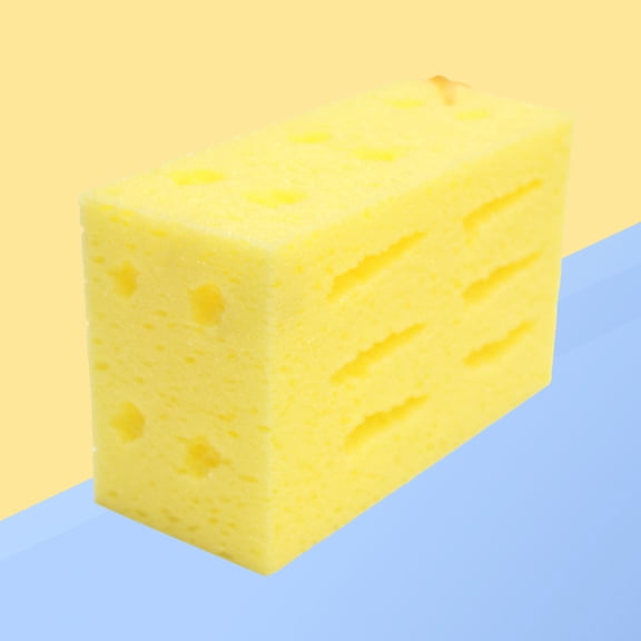 NICEXMAS 2Pcs Tire Cleaning Foam Sponge Yellow Honeycomb Shape for Auto Washing