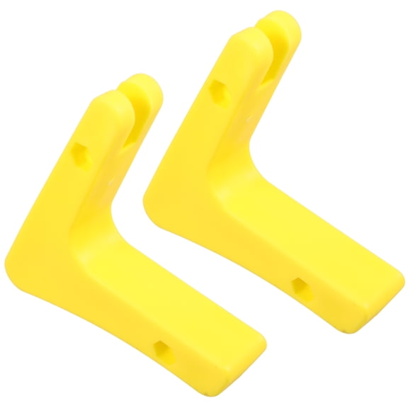 NICEXMAS Simple Design Barbell Storage Rack Yellow Plastic 2Pcs