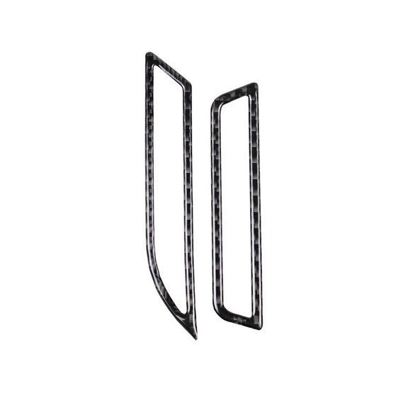 NICEXMAS 2Set Air Conditioning Vent Sticker Decorative Carbon Fiber for Car Air Conditioner Outlet Modern Black Grey
