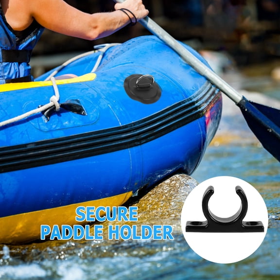 NICEXMAS Wear-Resistant Oar Keeper for Boats - Black Nylon, Easy Installation, 2Pcs