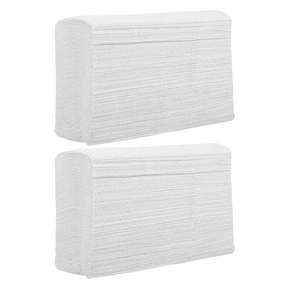 NICEXMAS 2Pack High Absorbency White Paper Hand Towels for Commercial Kitchen Use