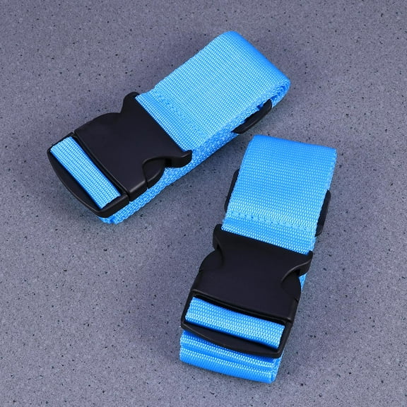 NICEXMAS PP Luggage Strap Blue Adjustable Length for Backpacking Gear 2Pack